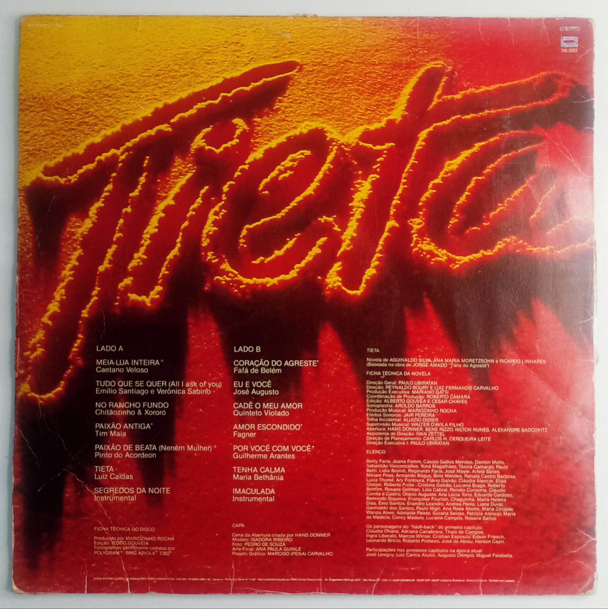 LP Trilha Sonora Nacional da Novela Tieta - Imagem 2