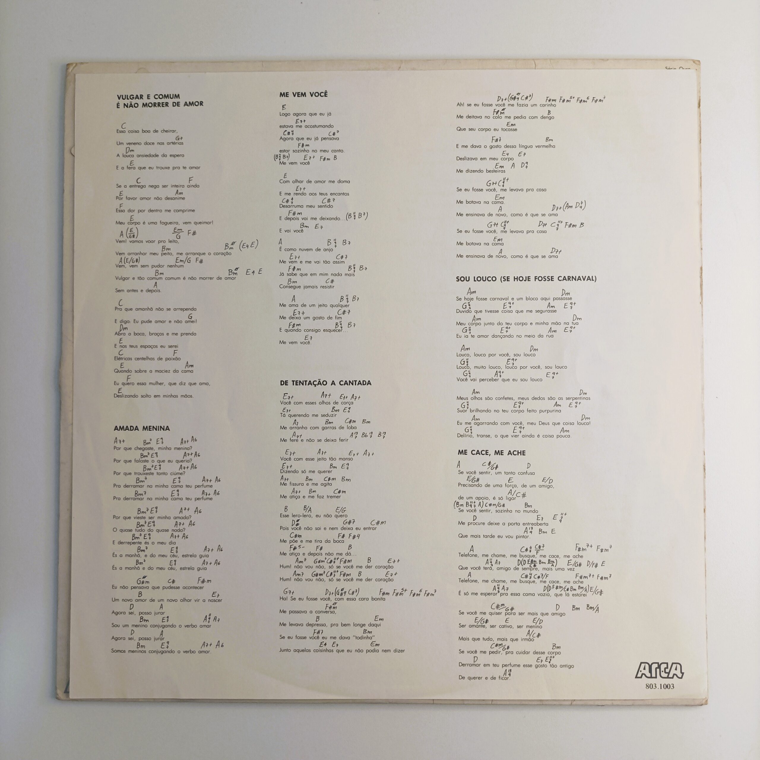 LP Wando – ...Vulgar e Comum é Não Morrer de Amor - Imagem 4